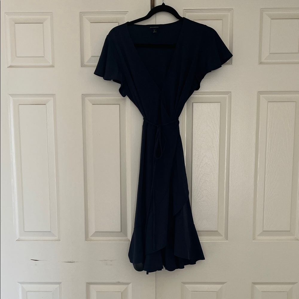 Banana Republic Asymmetrical Dress in Deep Blue